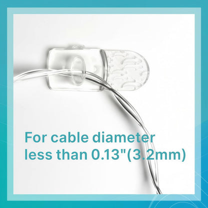 MOVELYST Mini Clear Light Clips - 100 Damage-Free Indoor Wall Hooks with 120 Adhesive Strips for Easy Christmas Decoration