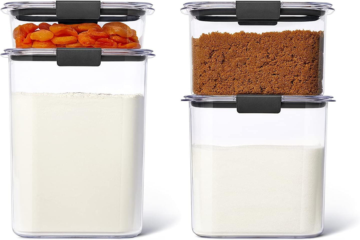 Rubbermaid Brilliance Food Storage Containers - Set of 4, BPA-Free, Airtight & Clear Design