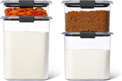 Rubbermaid Brilliance Food Storage Containers - Set of 4, BPA-Free, Airtight & Clear Design