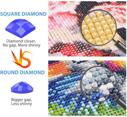 DIY 5D Full Drill American Native African Lovers Couple Kissing Square Diamond Art Painting by Number Kits Man & Woman for Adults Crystal Cross Stitch for Wall Decoration Gift 40x30CM/16x12IN