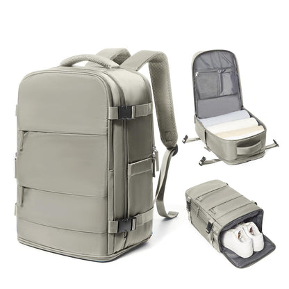 coowoz Travel Backpack Carry On for Women Man Gym Backpacks with Laptop Compartment Mochila de Viaje Teacher Personal Item Backpack Airplane Accessories Must Haves Grey Small