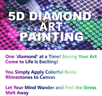 Zariocy 2 Pack Large Diamond Art Kits for Adults Horse & Wolf, DIY Diamond Painting Art Animals Round Full Drill Crystal Diamond Embroidery Paintings Arts Craft for Home Wall Decor 31.5x11.81 inch
