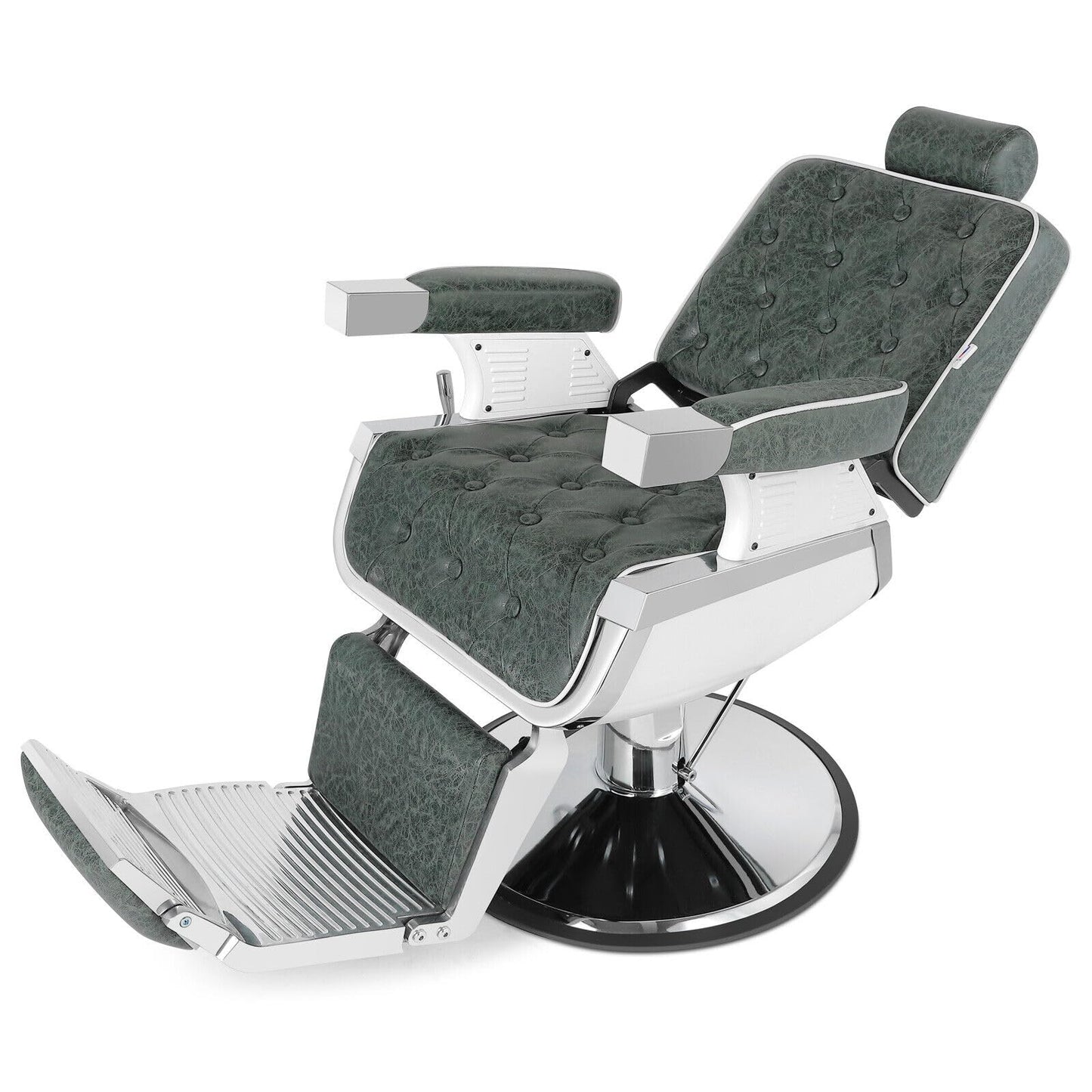 Artist hand Barber Chair Salon Chair Heavy Duty Hydraulic Recline for Hair Stylist Tattoo Salon Beauty Spa Chair Styling Equipment (Green)