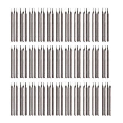BQLZR 0.5mm Silver Gemstones Burrs Engraving Drill Bits Jewelry Jade Shell Carving Drill Hole Tools Pack of 100