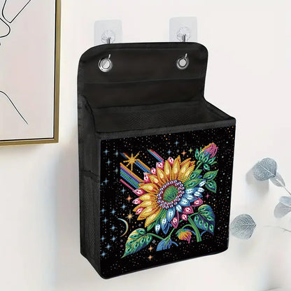 Diamond Painting Storage Organizer Kit with Beautiful Pattern Design Round and Special Shape Diamond Art Kit，Door Hanging Holder Suitable for Storing Small Items, Foldable Wall Pouch Without Hooks