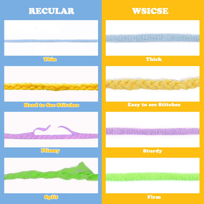 WSICSE 8x50g Beginner Crochet Yarn, Cotton Yarn for Crocheting Easy-to-See Stitches Chunky Thick Soft Yarn for Beginners Crocheting Kit Gifts