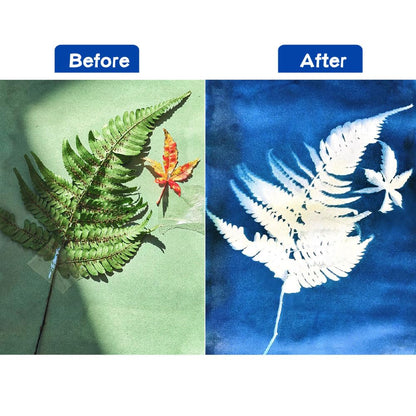 ACADOIT Solar Sun Print Paper Cyanotype Art Paper for Arts Crafts DIY(A4 30 Sheets)