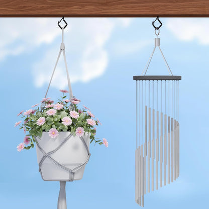 coutnier 20 2.36 inches, PCS Screw Hooks with Safety Buckle, Heavy Duty Ceiling Hooks for Hanging Outdoor String