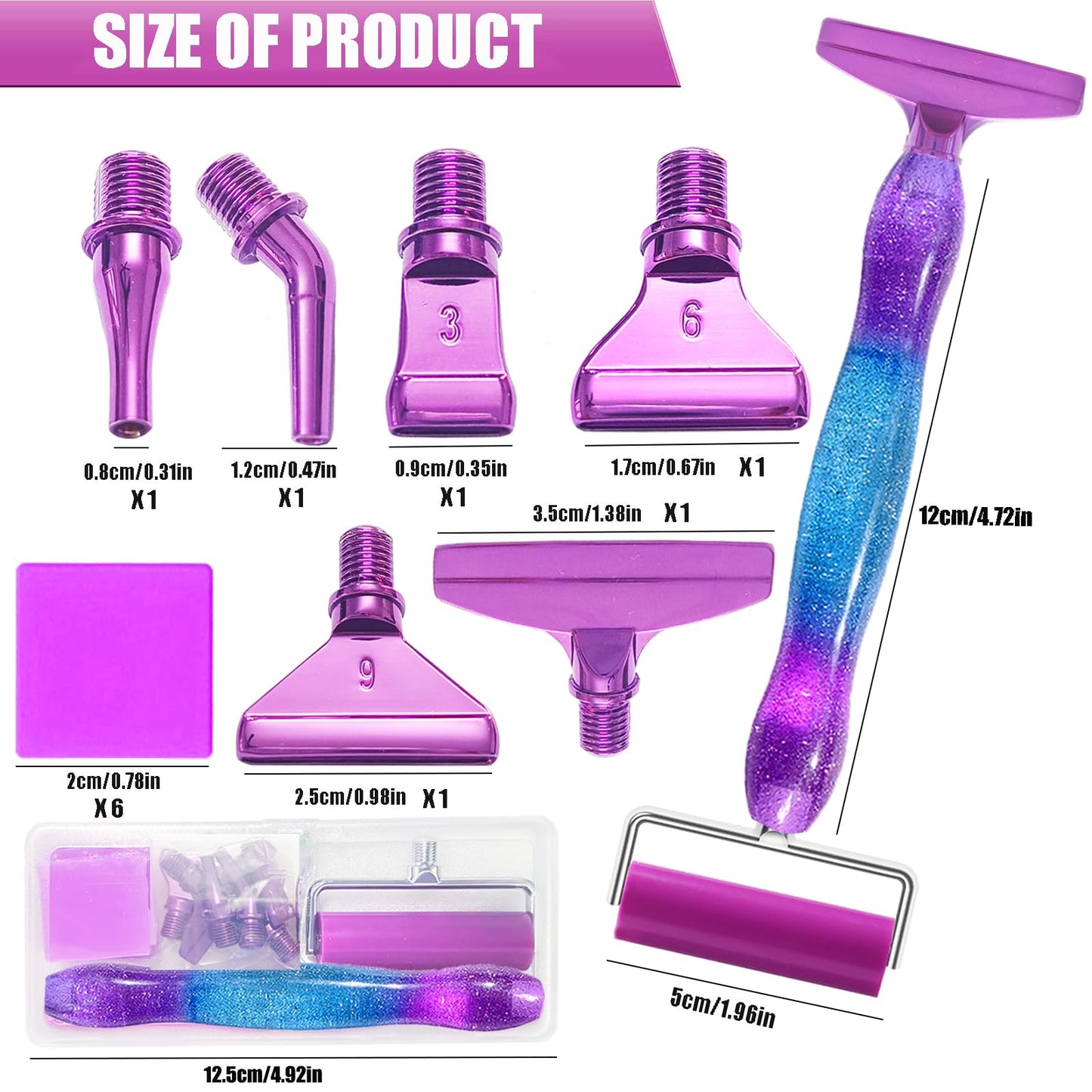Diamond Art Pens Tools Diamond Painting Accessories Kits with Screw Metal Tip Roller Diamond Painting Pen Bead Dot Drill Pens for Diamond Art Craft Nail