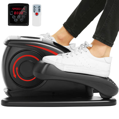 ANCHEER Under Desk Elliptical, Electric Ellipse Leg Exerciser While Sitting for Seniors Adults, Quiet Portable Motorized Seated Foot Pedal Exerciser with Remote Control for Home Office Use