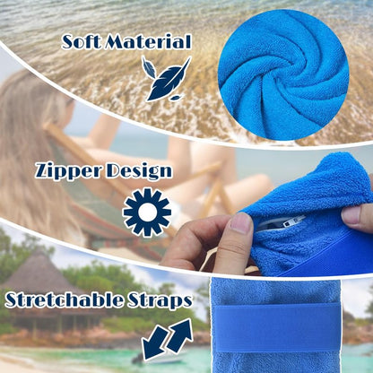 iselyn 4Packs Sand Remover for Beach, Talc-Free Sand Removal Bags for Adults & Kids, Skin-Friendly Sand Off Bags Beach Vacation Camping Essentials