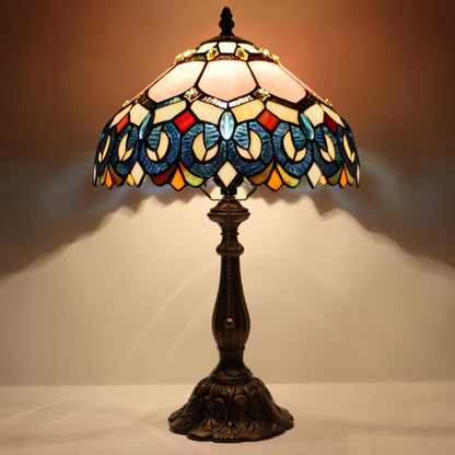 LXHCYOU Table Lamp Base Replacement, Dark Bronze Finish, Resin, 6.5x19 Inch, Fit for 8, 10, 12 Inch Tiffany Style Stained Glass Lampshade (W6.5X19 inch)