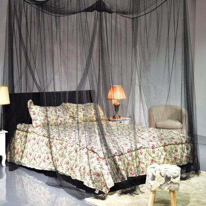 Goplus Mosquito Net - 4 Corner Post Bed Canopy for King & Large Queen Size Beds - Black