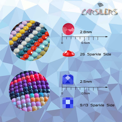 Diamonds Painting Accessories,Replacement for Missing Round Drills 611 612 613 632,Rhinestone Resin Diamond Drill,4 Colors beads Gems stones,3500pcs per color