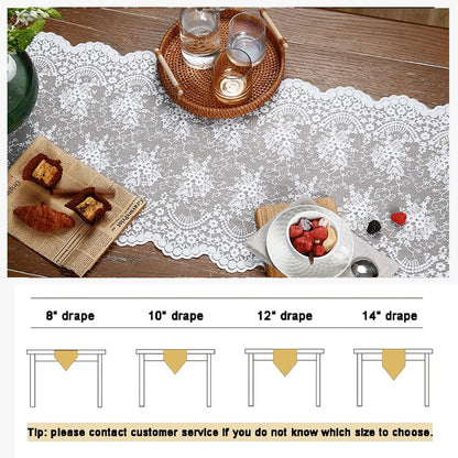 Insparkle Living 36"-Vintage Short Lace Table Runner Small Lace Runners Doilies Dresser Scarf for Bedroom, End Table
