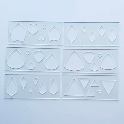 Ipaakband Mandala Art Stencils, 6 Geometric Shapes with 5 Sizes, Drawing Pattern Making Tools