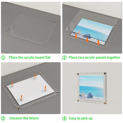 Laumffon Certificate Frame, 8.5x11 Wall Mount Picture Diploma Document Degree Frame, No Drill Clear Acrylic Photo Frame with Adhesive Tape and Golden Screws for Certificate, Pressed Flowers, Money, Diploma, 1Pcs