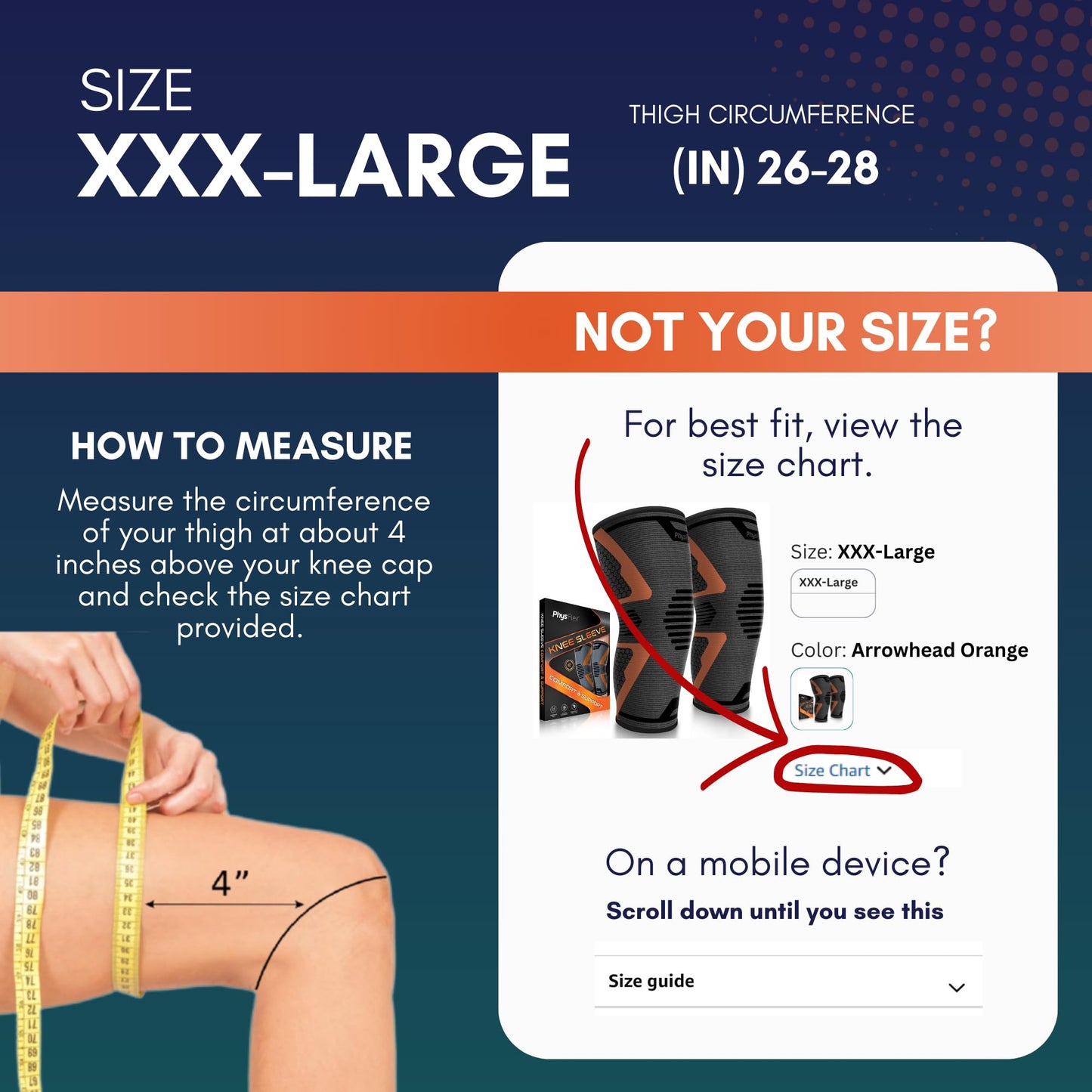 Knee Brace for Pain Relief - 2 Pack Knee Compression Sleeves for Men and Women - Support for Weightlifting, Gym, Workout, Volleyball - Meniscus Tear, ACL, Arthritis (XXX-Large)