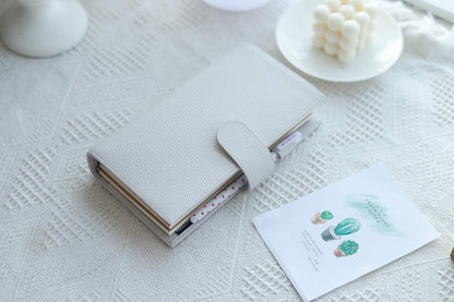 Moterm Companion Traveler's Notebook Cover - Upgraded Design with Back Pocket (Standard Size, Pebble-Cream)