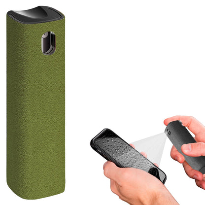 Mini Screen Cleaner Spray – Finger Proof Screen Cleaner for Smartphones, iPads, MacBooks, Laptops, Car Screens, Touchscreens – 3 in1 Mist Cleaner, Microfiber Cloth and Protective Cover (Grey)