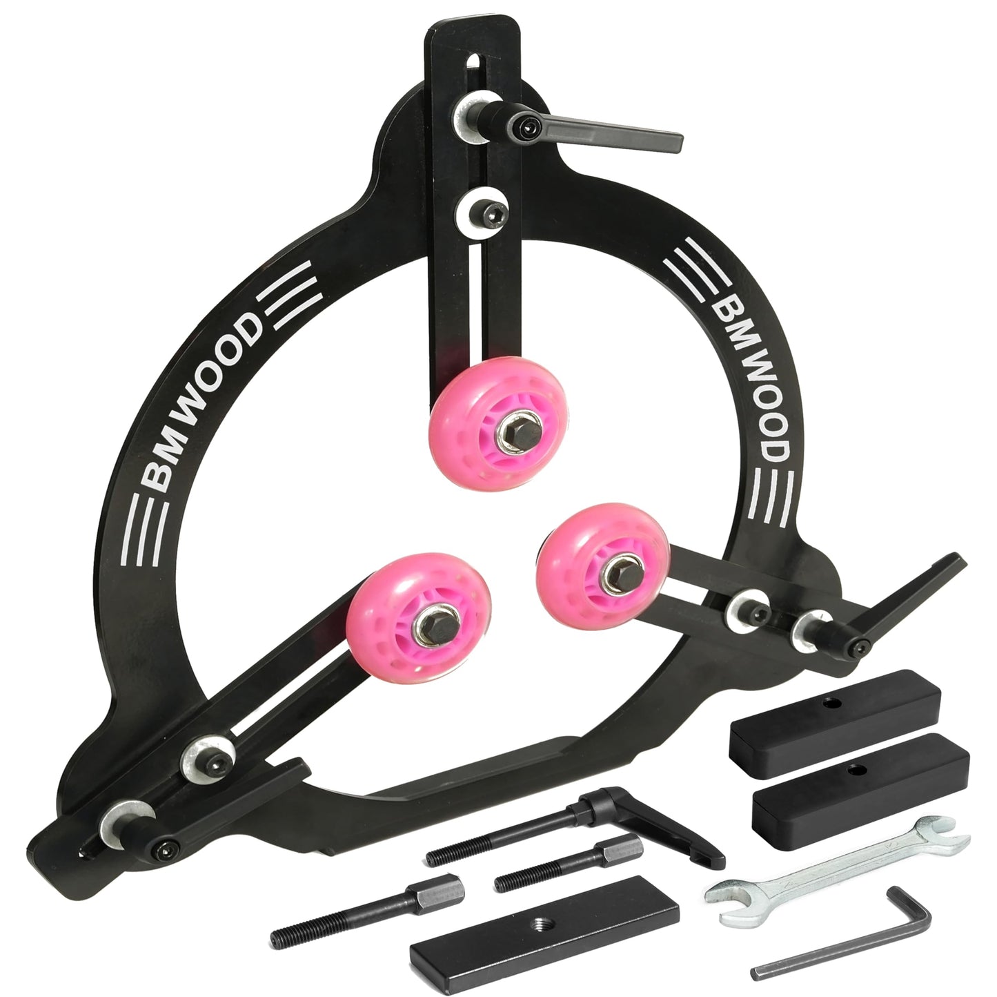 BMWOOD Woodturning Steady Rest MC-FS7 for 12inch,14inch and 16inch Swing Size Lathe for Spindle Woodturning.