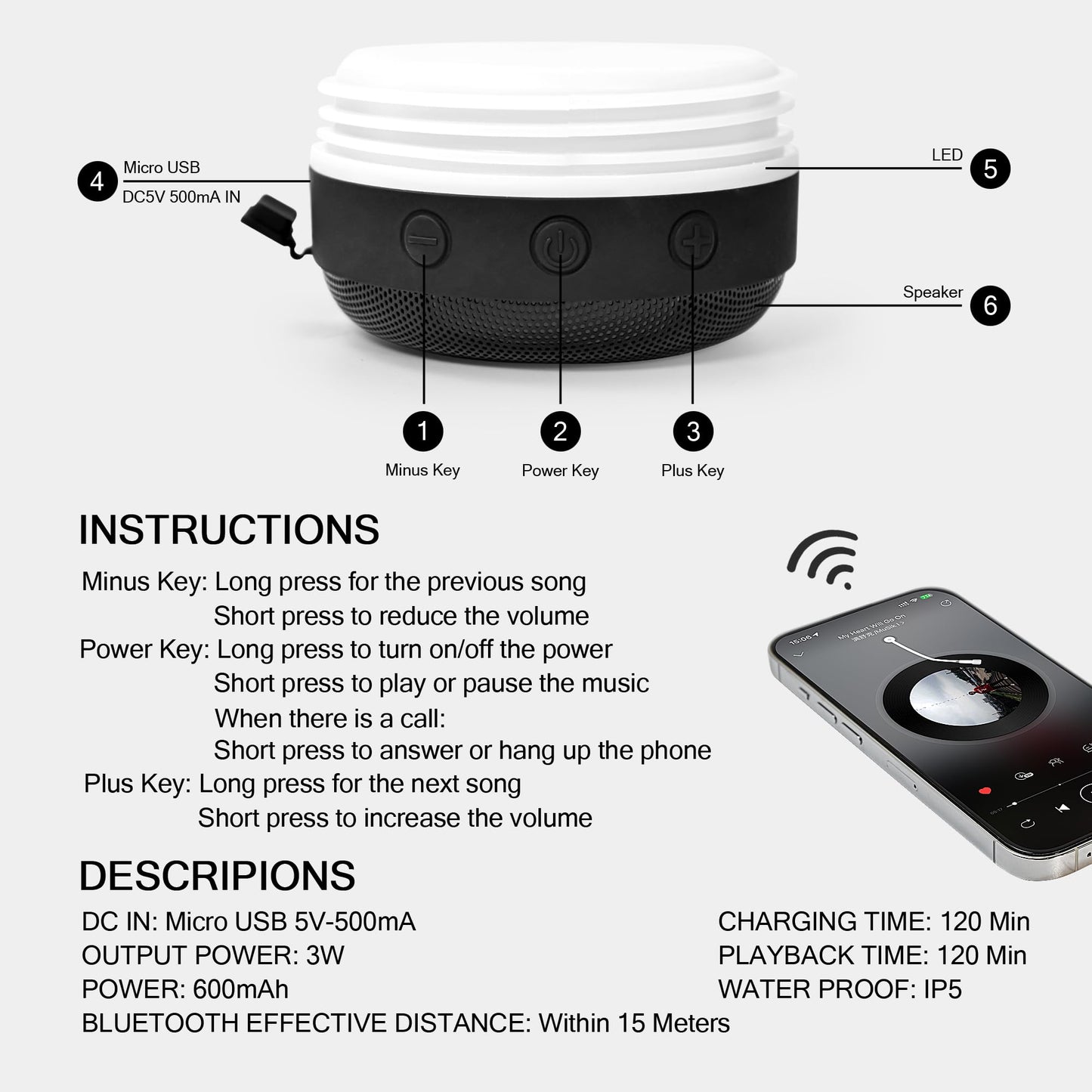 sweet grain Music Speaker Tumbler(4Pack) - Sublimation Tumbler 20 oz Skinny Straight with Speaker, Straw & USB Charging Cable, Sublimation Speaker Cups - Black