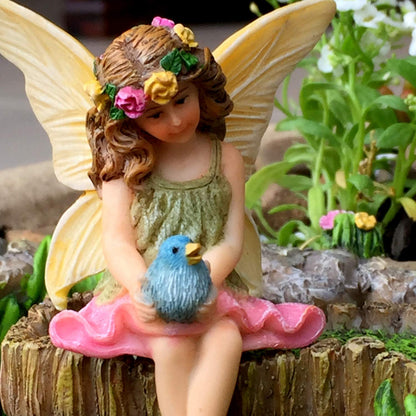 PRETMANNS Fairy Garden Fairies Outdoor Indoor Accessories Kit - Miniature Fairy Figurines Set with Garden Fairy Figures - Small Fairies Figurines for Fairy Gardens Village Decorations – 2 Items