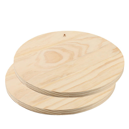SOUJAP 3 Pack 11.8 Inch Round Wood Plaque, 30cm Unfinished Wood Circle Plaques, 3/4 Inch Thick Wooden Base for Craft, DIY Project, Home Decoration