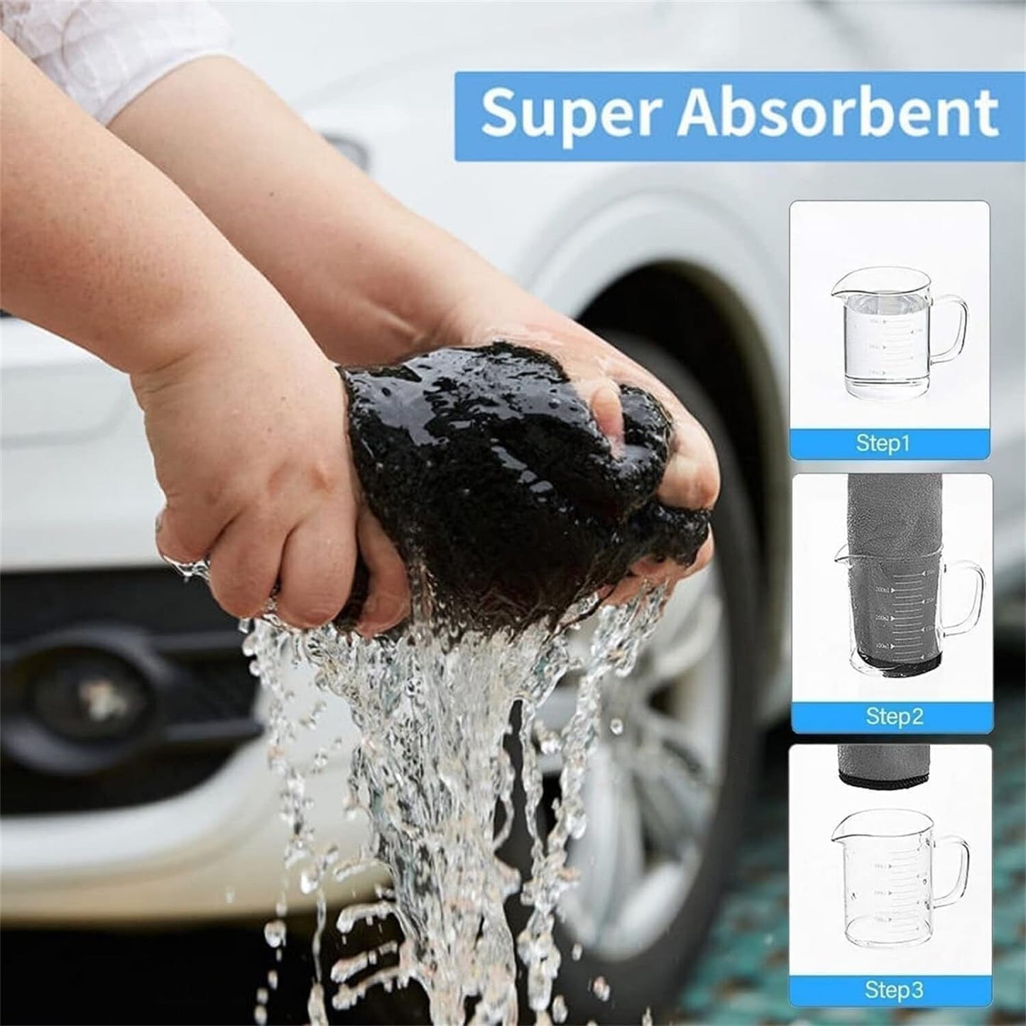 HYCIM 23.62 15.75 Inches, (3pcs) Shiny Microfiber Wipes Bath Shower Cleaning Cloths, X Super Absorbent Microfiber Bath