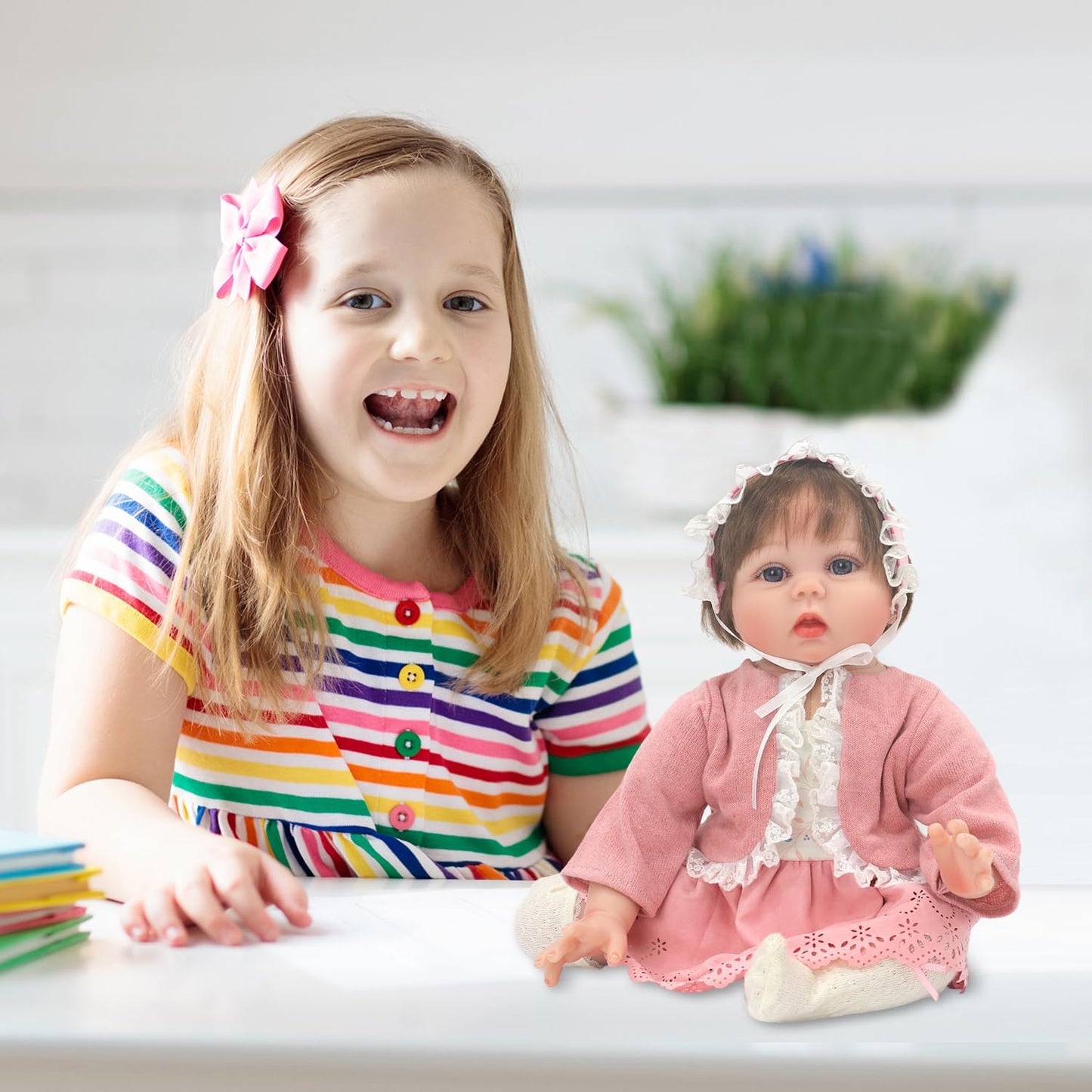 Reborn Doll Clothes for 20-22 Inch Dolls, 3 Sets 20 Inch Baby Doll Clothes Accessories 10 Pcs with Dress Coat Outfits, Headbands, Socks, Top and Pants for 20"- 22" Baby Dolls