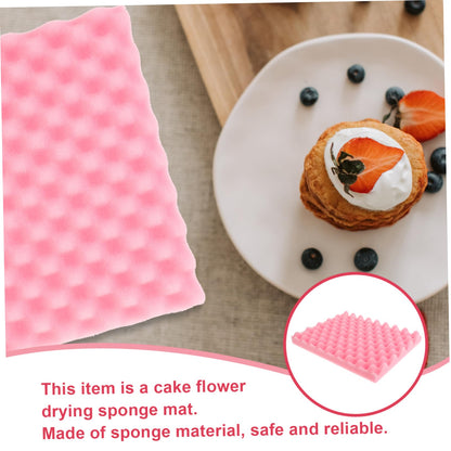 JECOMPRIS 2Pcs Fondant Flower Drying Holders Flexible Sponge Mats for Cake Decorating Tools Non Stick for Gum Paste and Royal Icing Flowers Versatile Drying Pad for Creative