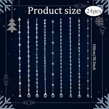 24 40 Inch Soulchen Pcs Clear Acrylic Crystal Garland Strands Large Hanging Chandelier Bead Chain String Wedding Icicle