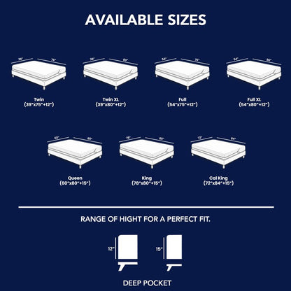Twin Mattress Protector Encasement with Zipper – Waterproof Mattress Protector Twin Size – Soft, Breathable & Noiseless Zippered Mattress Cover – Fits Up to 12”