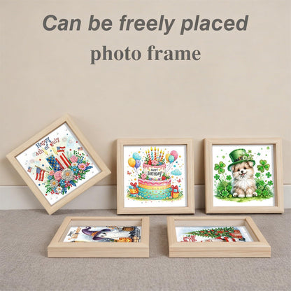 DIY Diamond Art Painting Pearl Creative Pattern 5D Seasonal Holiday Calendar 2026 Healing Home Photo Frame Set Tools-9PCS Festivals