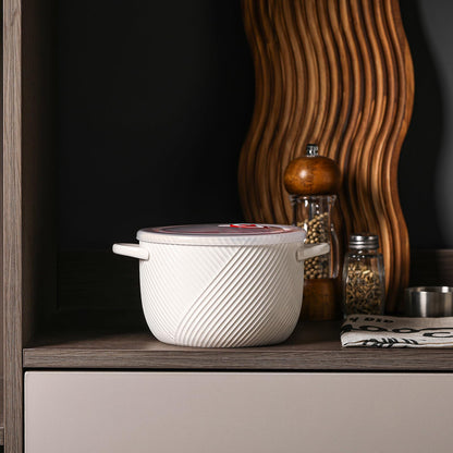 Adewnest Ceramic Soup Bowl with Lid & Handle: 32 oz Large Kitchen Container for French Onion Meal Prep Cereal Ramen Oatmeal Dorm Living Single Serve Dinner Work Lunch Food Storage - White 1 PCS