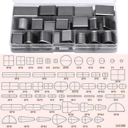 52 Shape Style Leather Hole Punch Tool for Belts, Multiple Shapes Hollow Punch Cutter Tool, Leather Punch Tool Set Hole Punch Cutter for Handmade DIY Crafts