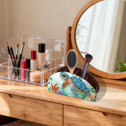 JISHSHAY Diamond Painting Remote Control Holder Sea Turtle Diamond Art Remote Holder Animal Gem Art Organizer Box Gem Painting Organizer Case Embroidery Storage Case Mosaic Kits for Adults Storage Box