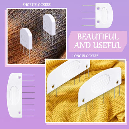 20Pcs Knit Blockers Pins Kit, Knit Blocking Combs for Crochet Knitting Blocking Board Mats, Crochet Blocking Pins for Crochet Projects Sewing Lace Needlework Projects Tool