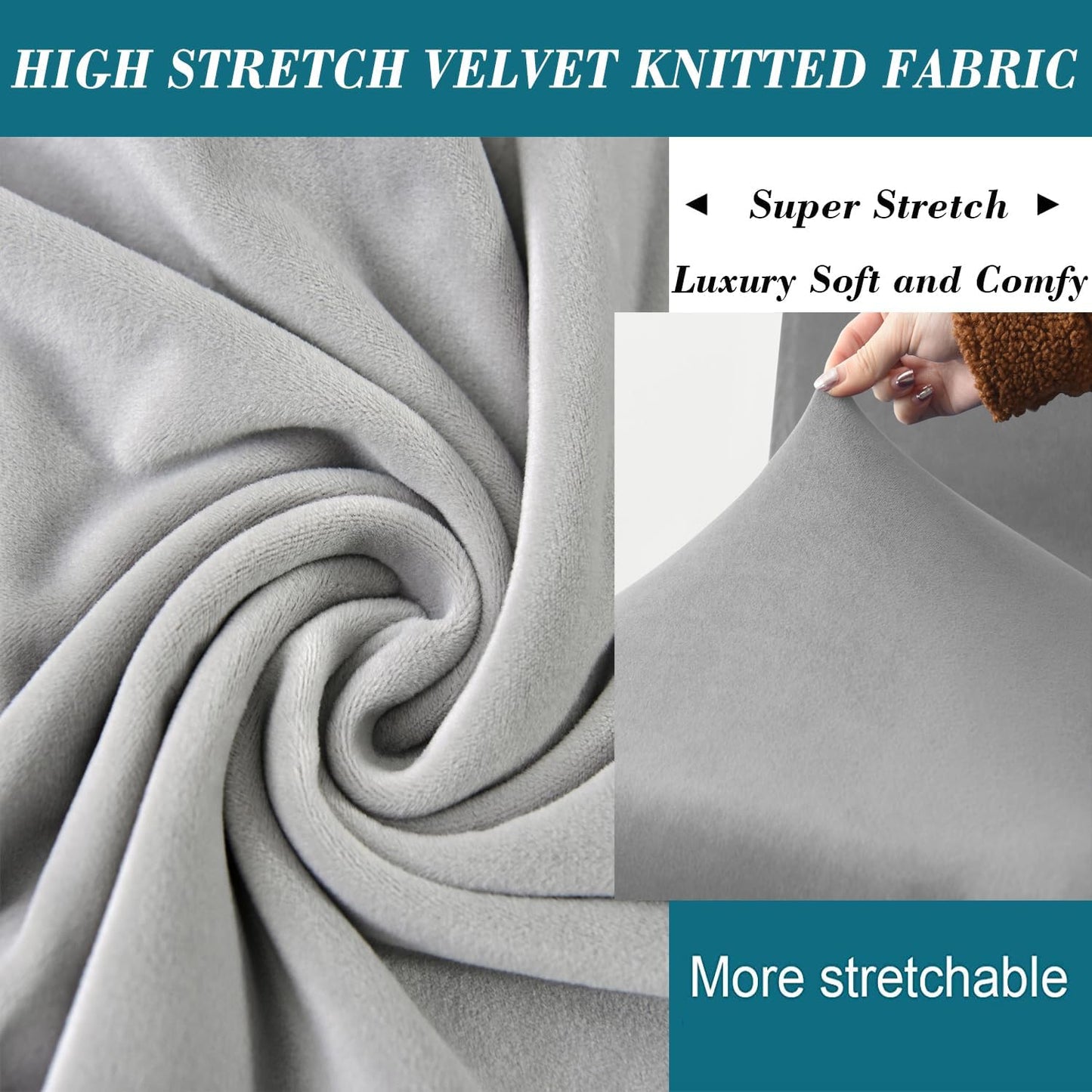 HFCNMY Ottoman Cover Rectangle,Stretch Velvet Ottoman Slipcovers Thick Slipcover Rectangle Slipcovers for Soft Foot