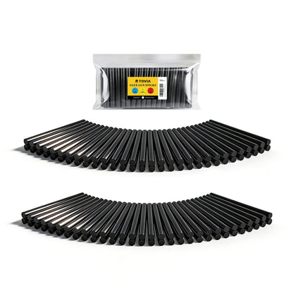 Black Hot Glue Sticks 4" Long 0.27" Dia, Mini Size Glue Sticks for Glue Gun, Dual Temp All Purpose Craft Adhesive, 120-Pack
