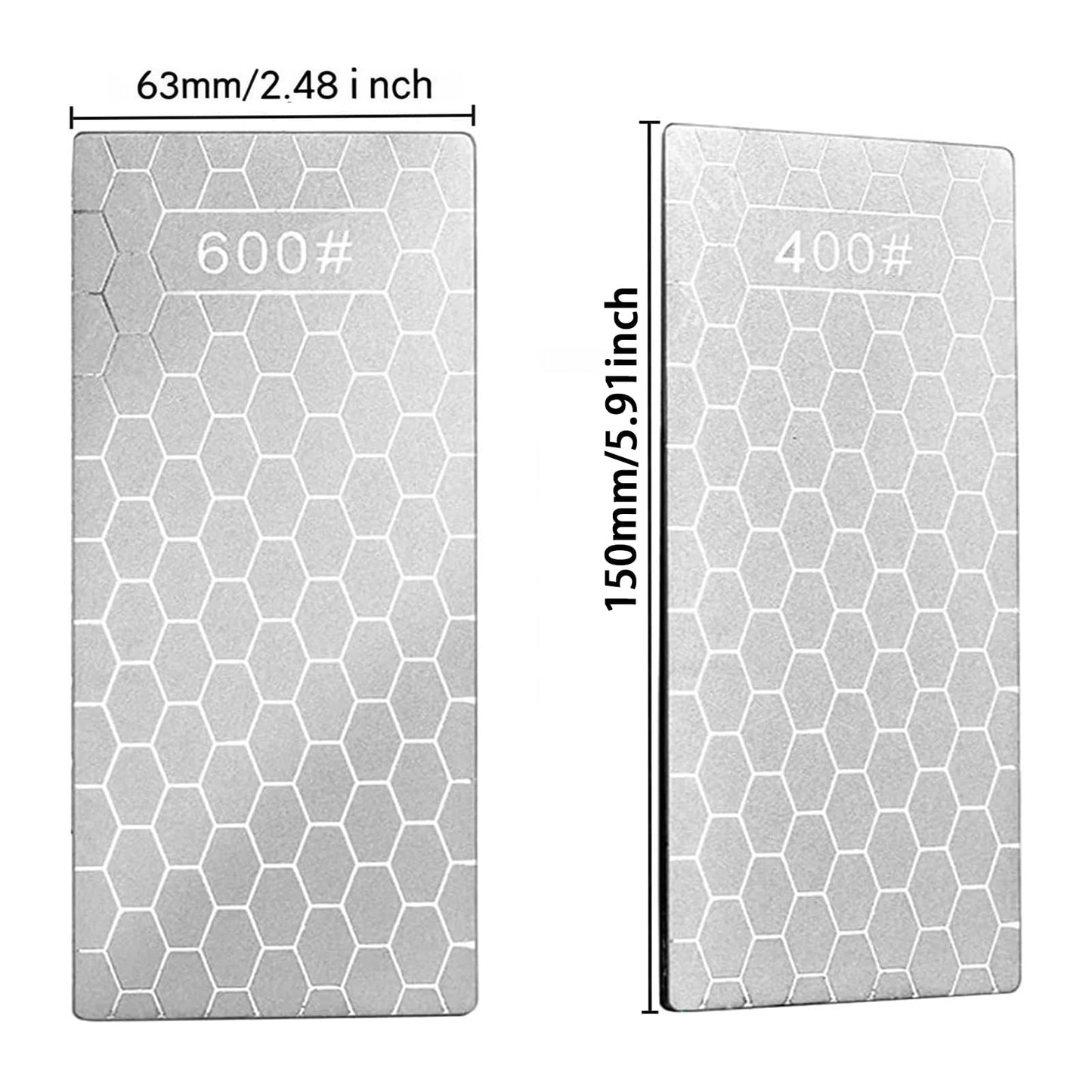 Diamond Sharpening Stone, 5 Pcs Knife Sharpening Stone for Kitchen Sharpening, Diamond Lapping Plate Coarse/Medium/Fine Grit Sharpener, 320/600/1000/2000/3000 Grit