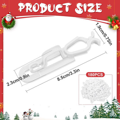 EBaokuup 180 Pcs Christmas Light Clips,Waterproof Gutter Lights Hooks of Outside String Lights C9,C7 and Mini Lights,All in One Roof Light Hangers for Christmas Gutters,Shingles,Fence,Roof