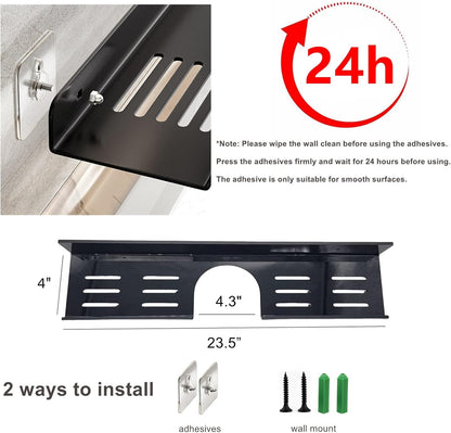 17 Inch Acrylic Bathroom Shelf Organizer, Over The Faucet Sink Shelf, Bathroom Countertop Organizer for Kitchen