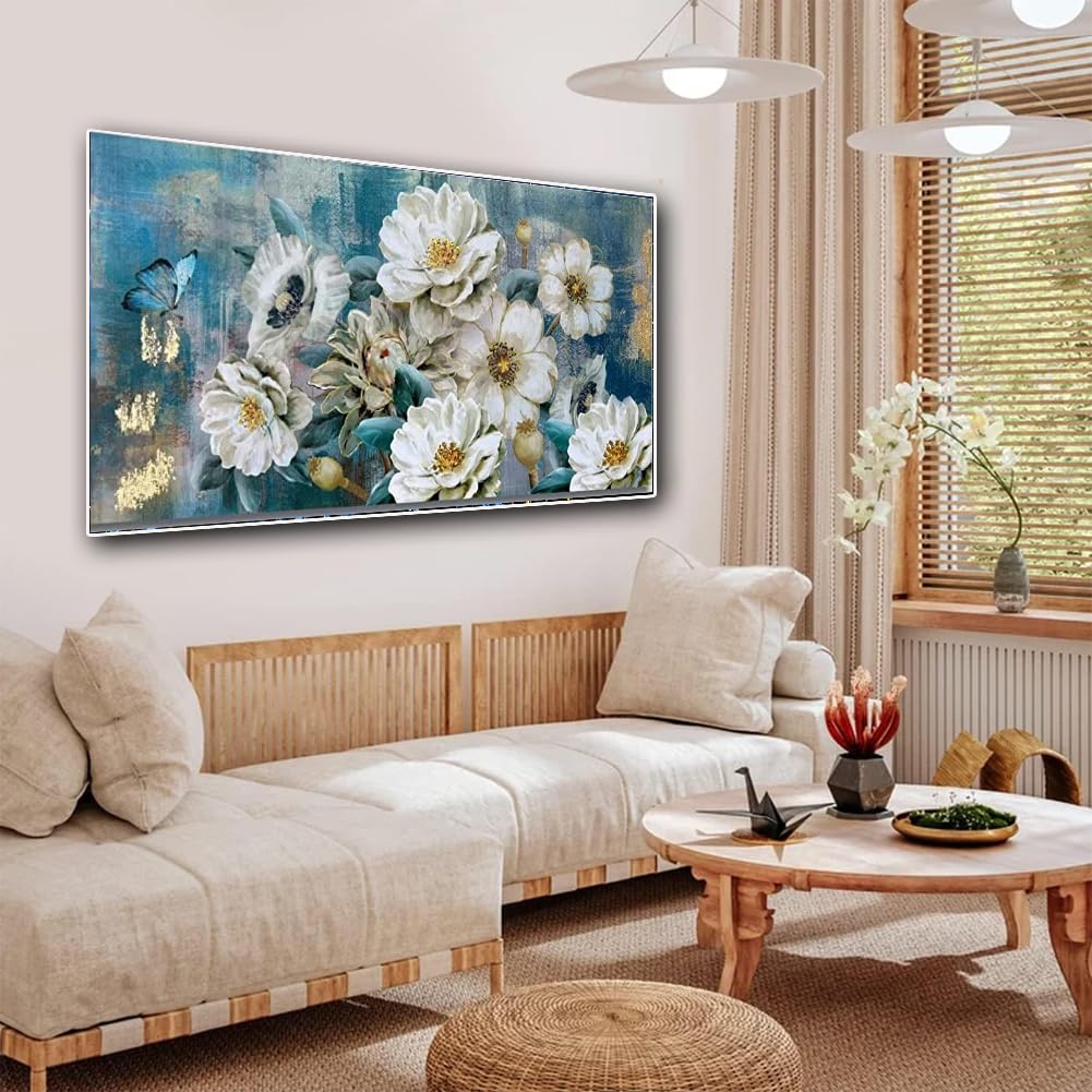 2 Pack Diamond Painting Kits，Large 5D DIY Dandelion Flower Diamond Painting Kits for Adults，DIY Full Drill Crystal Rhinestone Arts and Crafts，Gem Art Painting with Diamond Home Wall Decor (28X16inch)
