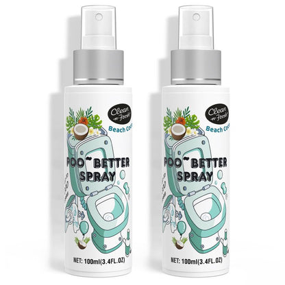 Clean-n-Fresh Toilet Spray, Holiday Pack Gift Set - 6.8 Fl Oz Balsam & Cedar and Bright Berry, Bathroom Odor Deodorizer, Up to 400 Uses
