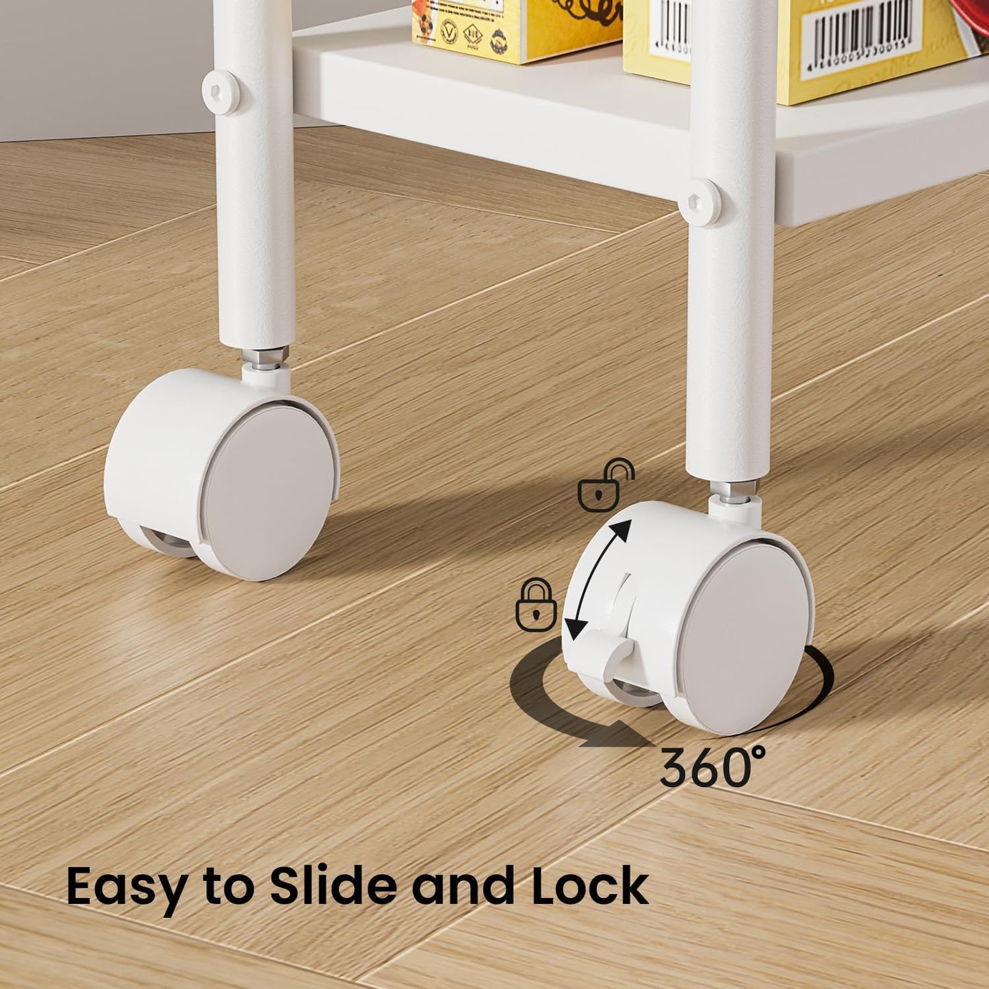 4-Tier 5.9" 4-Tier (5.9" 33.6" Asgolion Slim Storage Cart, Small Rolling Cart with Wheels, Deep, Narrow Bathroom Shelf