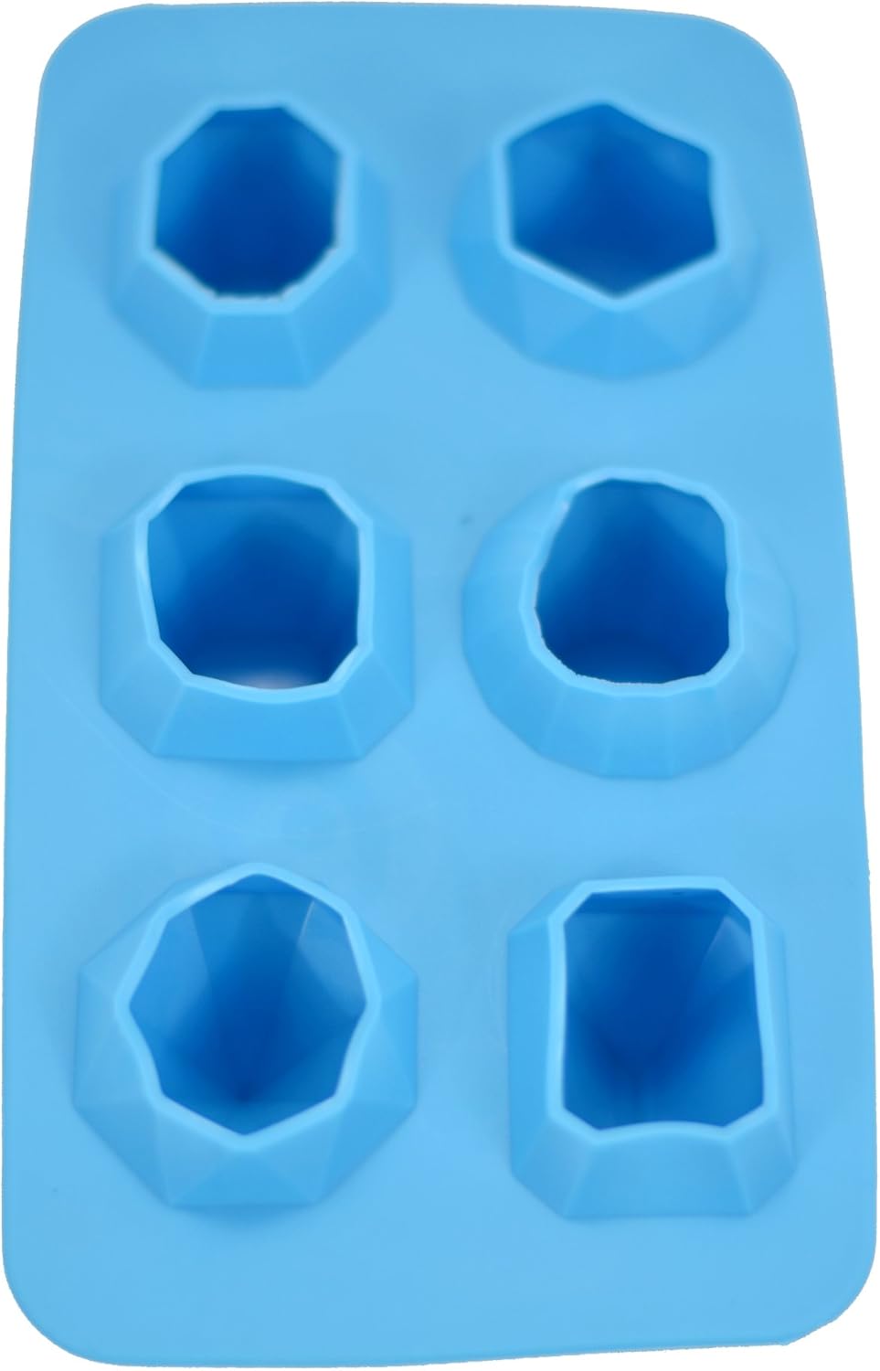 Fairly Odd Novelties Jewels Diamond Gem Ice Cube Tray Mold, Blue Rubber, Flexible Shape, One Size