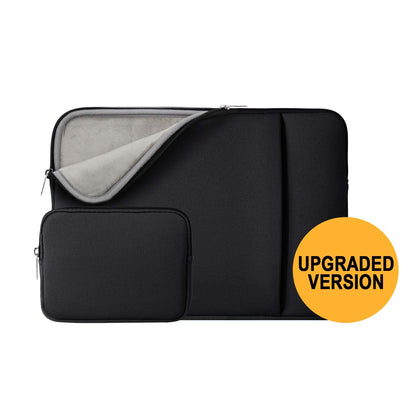 RAINYEAR 13 Inch Laptop Sleeve Compatible 13.3" MacBook Air/Pro M1 M2 M3 M4 A3240 A3113 A2681 A2337 A1932 A2179 A2338 A1706 A1708 Case Bag with Front Pocket Accessories Pouch (Red, Upgraded Version)
