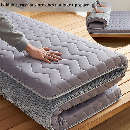 5cm Thick Foldable Floor Mattress – Portable Roll-up Tatami Mattress for Guest, Dorm, Bedroom, Or Apartment – Single & Double Size Grey 120x200cm