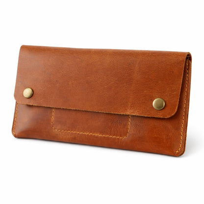 TheAntiq Leather Currency Pouch, Currency Organiser, Dollar Bills Holder, Bills Organizer, Money Envelope with Mobile Pocket, Money Bag For Men & Women (TAN)